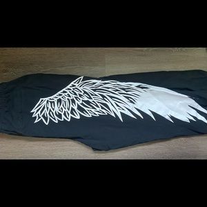 Size large, sweatpants with wings on back